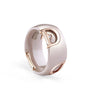 D.Icon Cappuccino Ceramic, Pink Gold and Diamond Ring